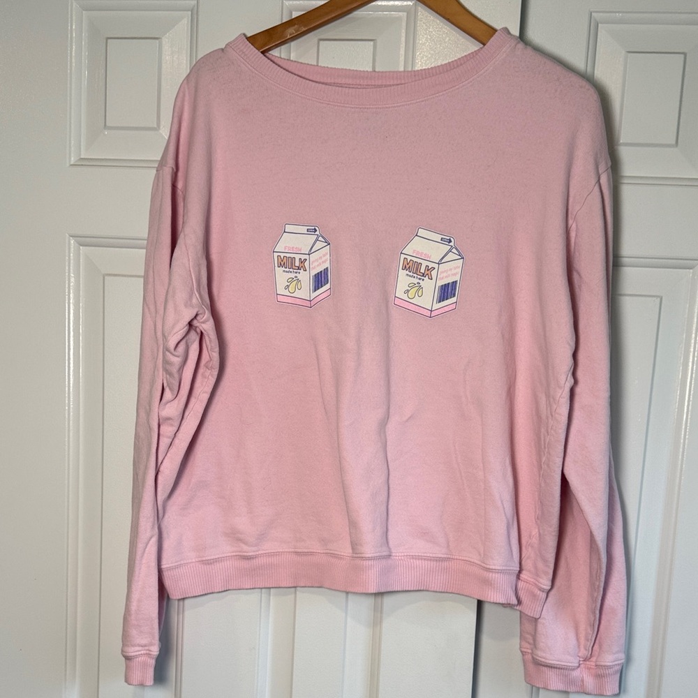 TLMB: Pink Milk Carton Sweatshirt
